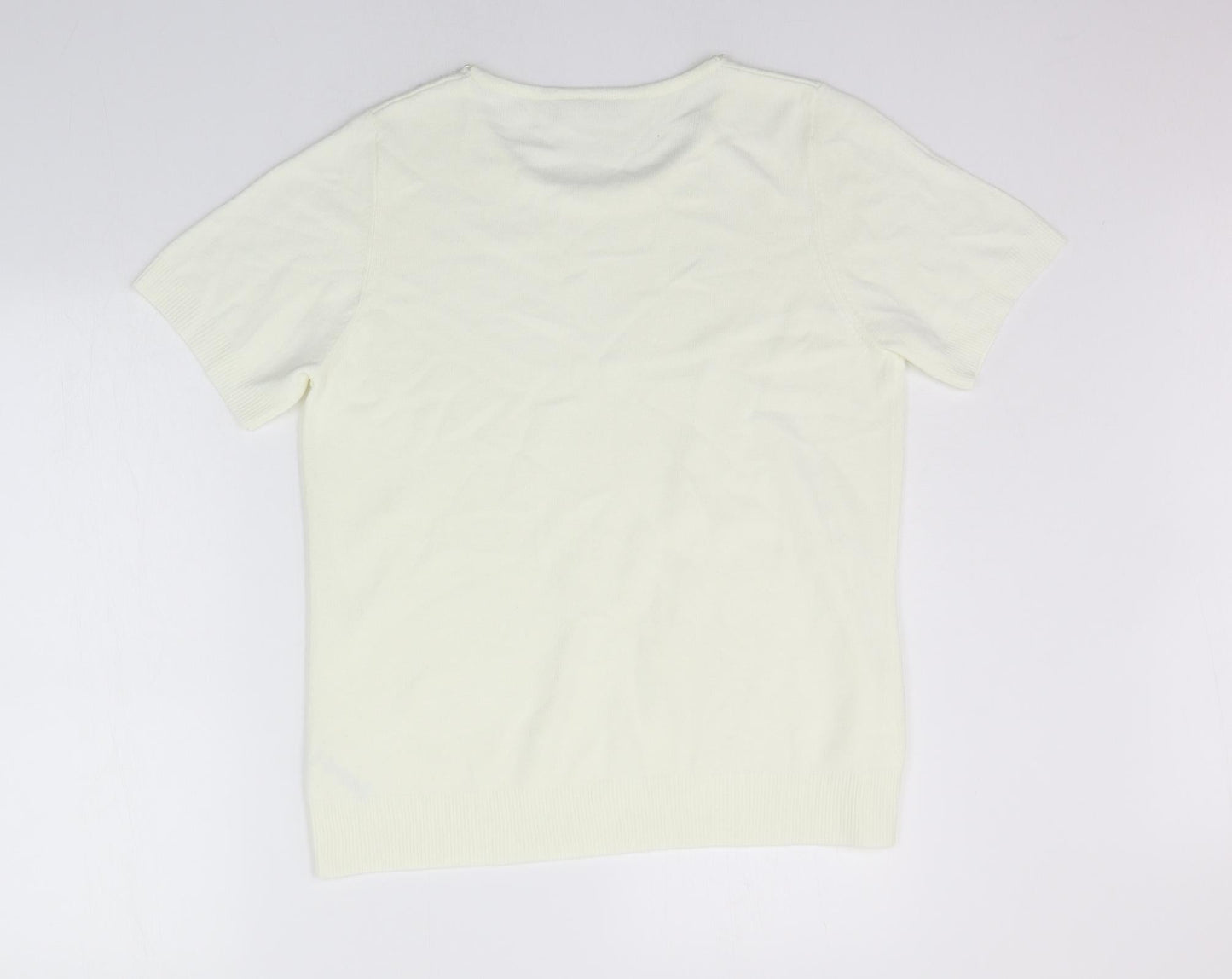 BHS Womens White   Pullover Jumper Size 16