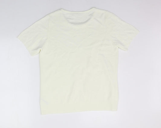 BHS Womens White   Pullover Jumper Size 16