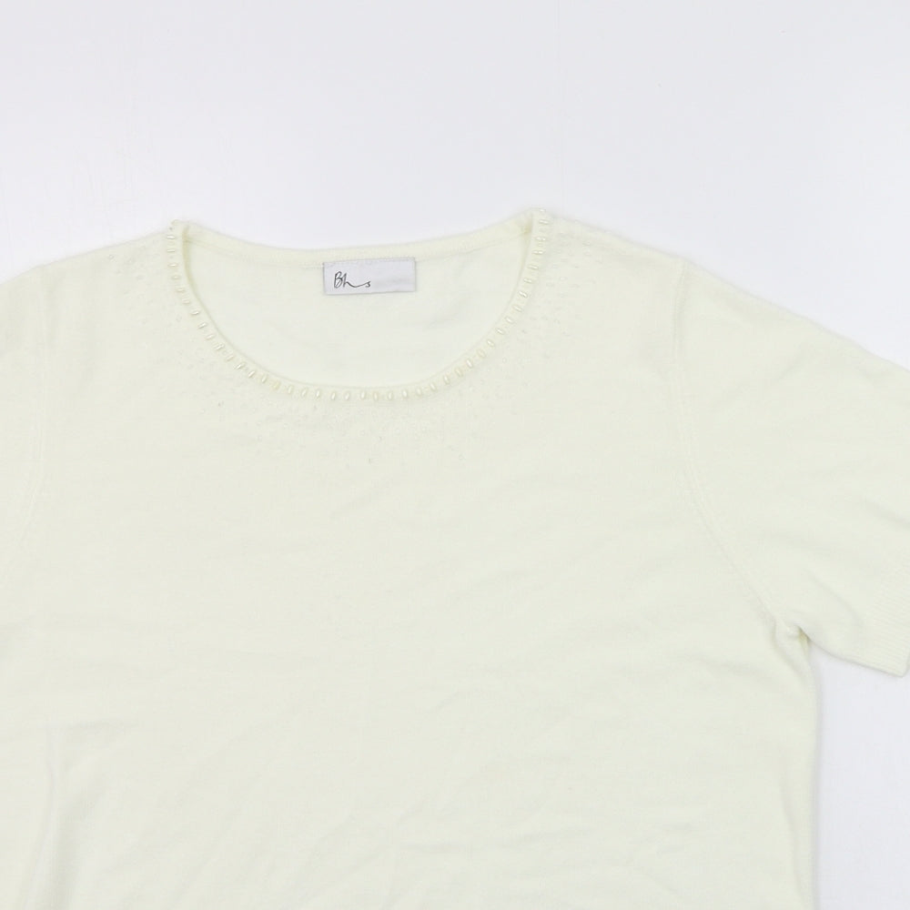 BHS Womens White   Pullover Jumper Size 16