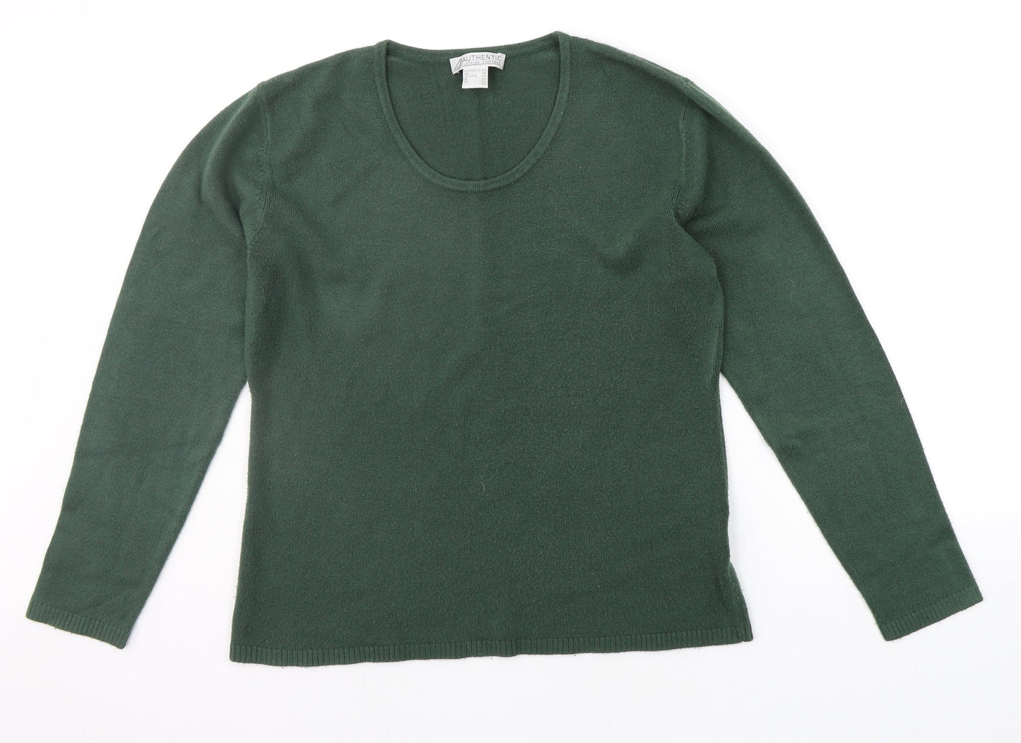 Authentic Womens Green   Pullover Jumper Size 14