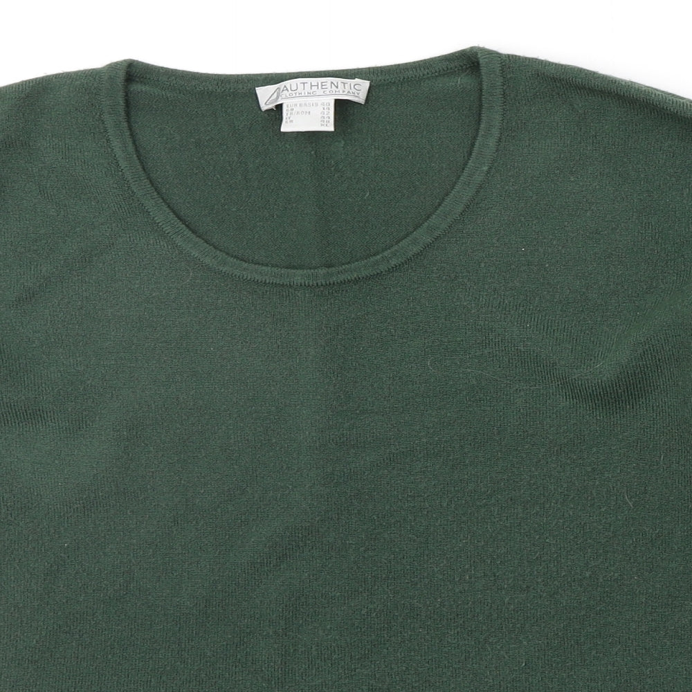 Authentic Womens Green   Pullover Jumper Size 14