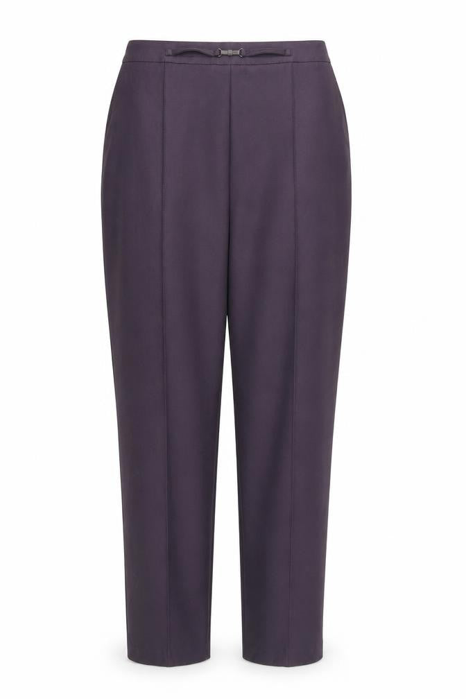 Front view of Papaya women’s purple trousers, size UK 14, 26-inch leg