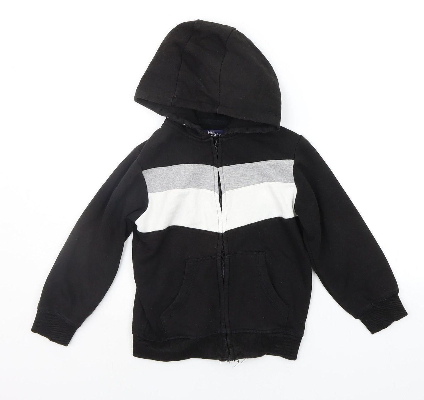 Matalan Girls Black   Full Zip Hoodie Size 6 Years