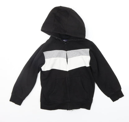 Matalan Girls Black   Full Zip Hoodie Size 6 Years