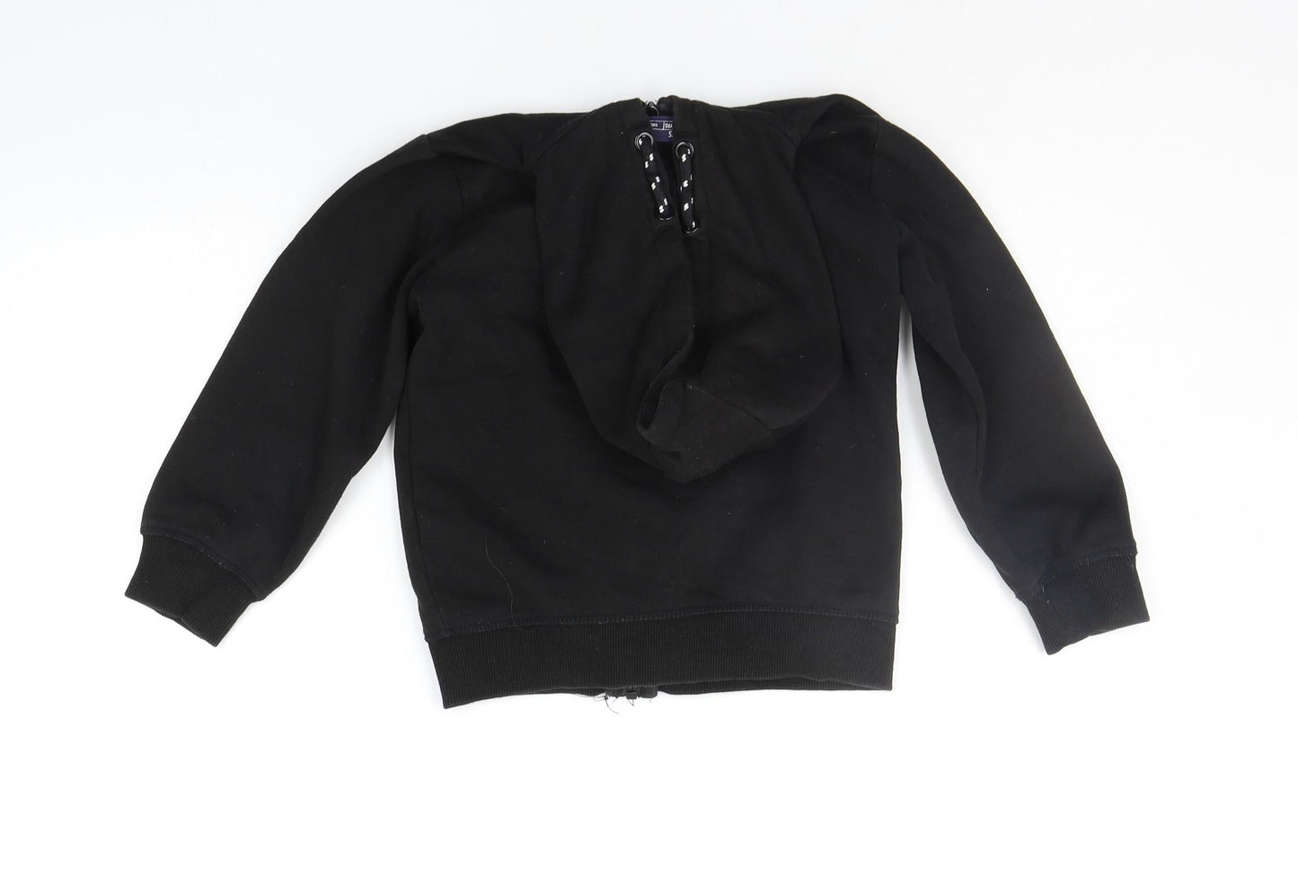 Matalan Girls Black   Full Zip Hoodie Size 6 Years