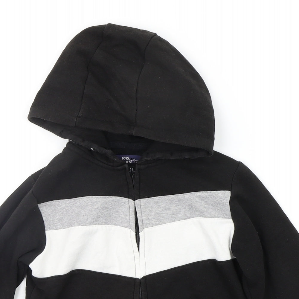 Matalan Girls Black   Full Zip Hoodie Size 6 Years