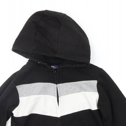 Matalan Girls Black   Full Zip Hoodie Size 6 Years