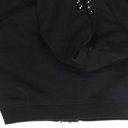 Matalan Girls Black   Full Zip Hoodie Size 6 Years