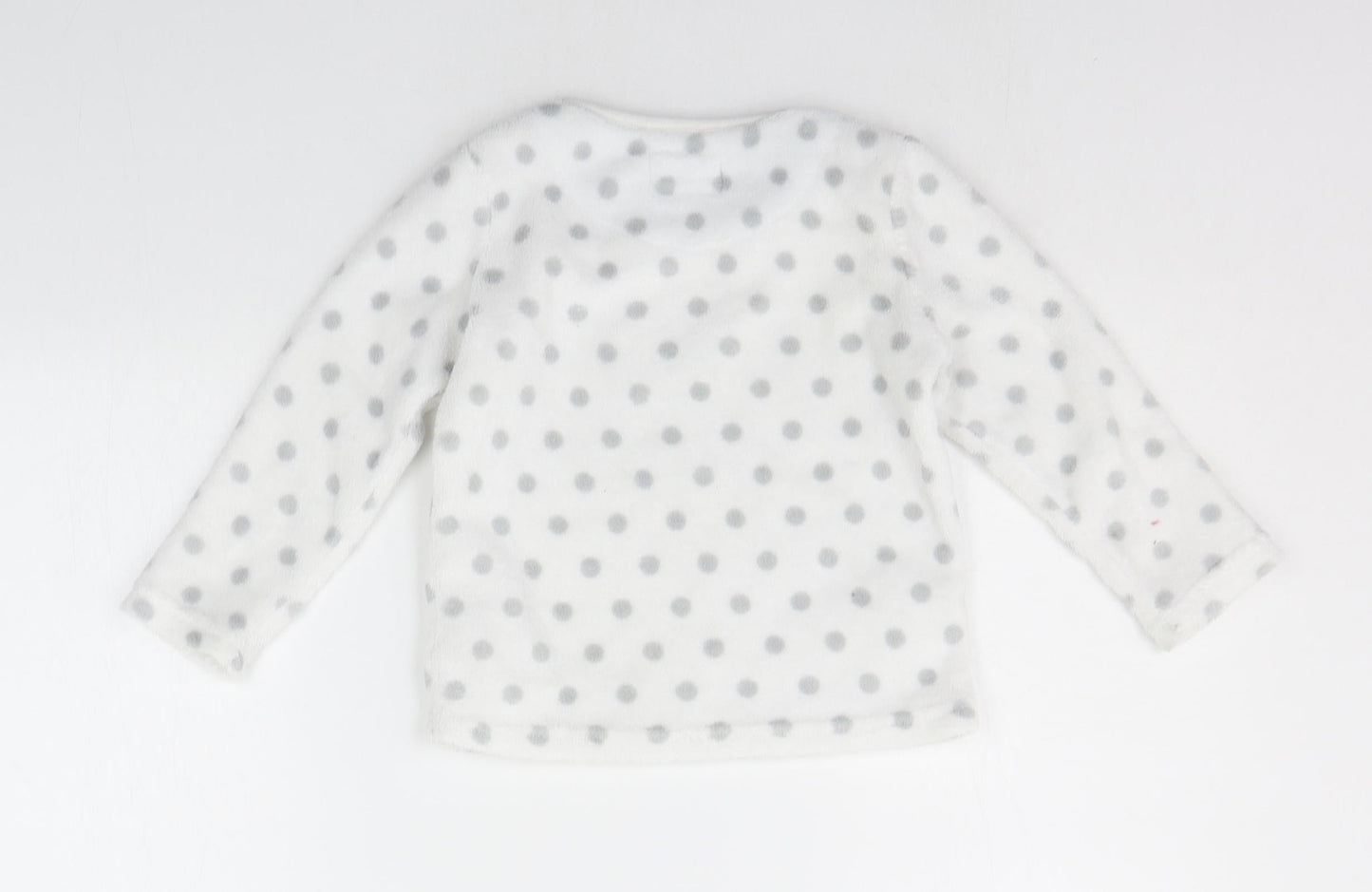Primark Girls White Polka Dot  Top Pyjama Top Size 3-4 Years  - PENGUIN