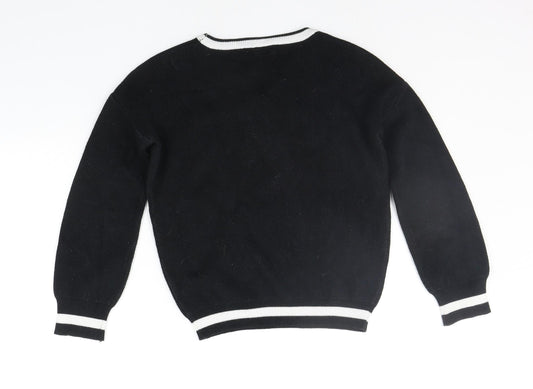 Primark Boys Black   Pullover Jumper Size 9-10 Years