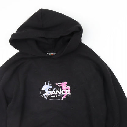 Fruit of the Loom Girls Black   Pullover Hoodie Size 14-15 Years