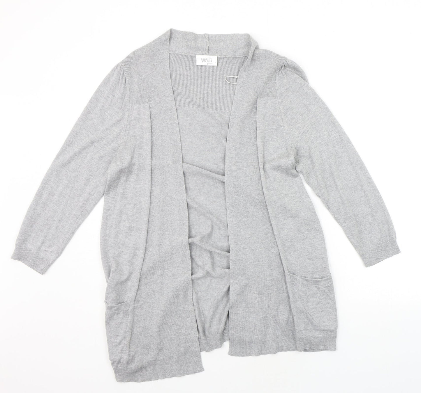 Womens UK Size S Wallis Grey Cardigan Jumper