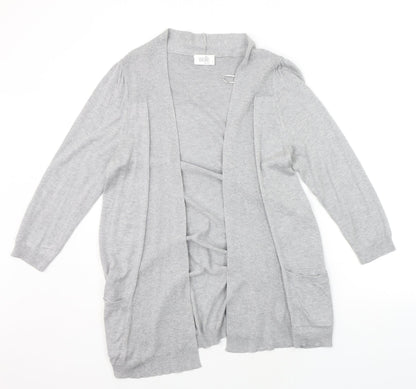 Womens UK Size S Wallis Grey Cardigan Jumper