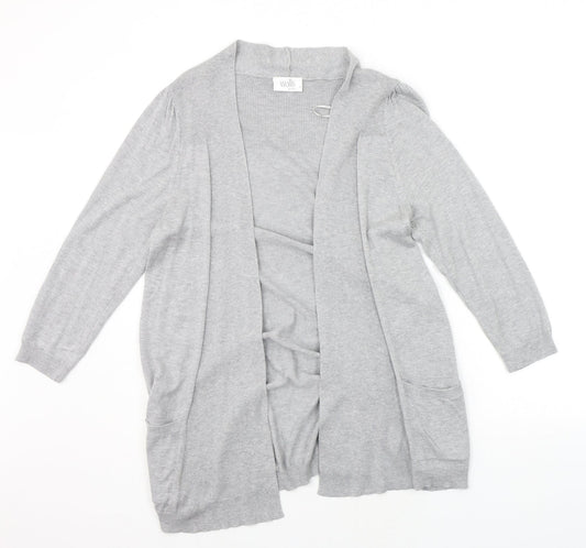 Womens UK Size S Wallis Grey Cardigan Jumper