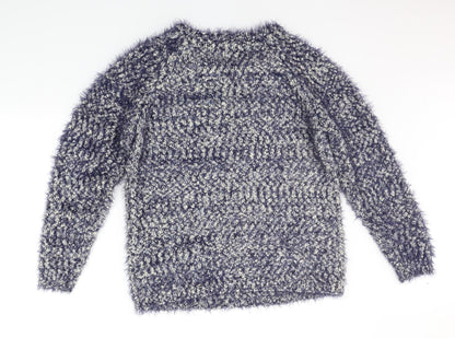 Womens UK Size L PEBBLE BAY Blue Pullover Jumper