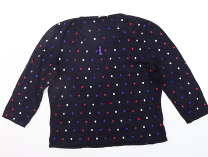 Womens UK Size L county casual Blue Pullover Jumper