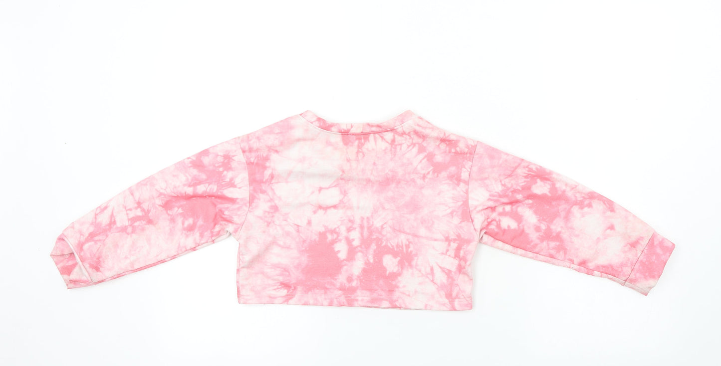 Preworn  Girls Pink   Pullover Jumper Size 7-8 Years