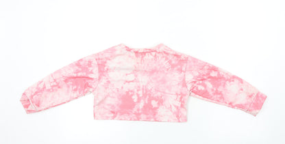 Preworn  Girls Pink   Pullover Jumper Size 7-8 Years