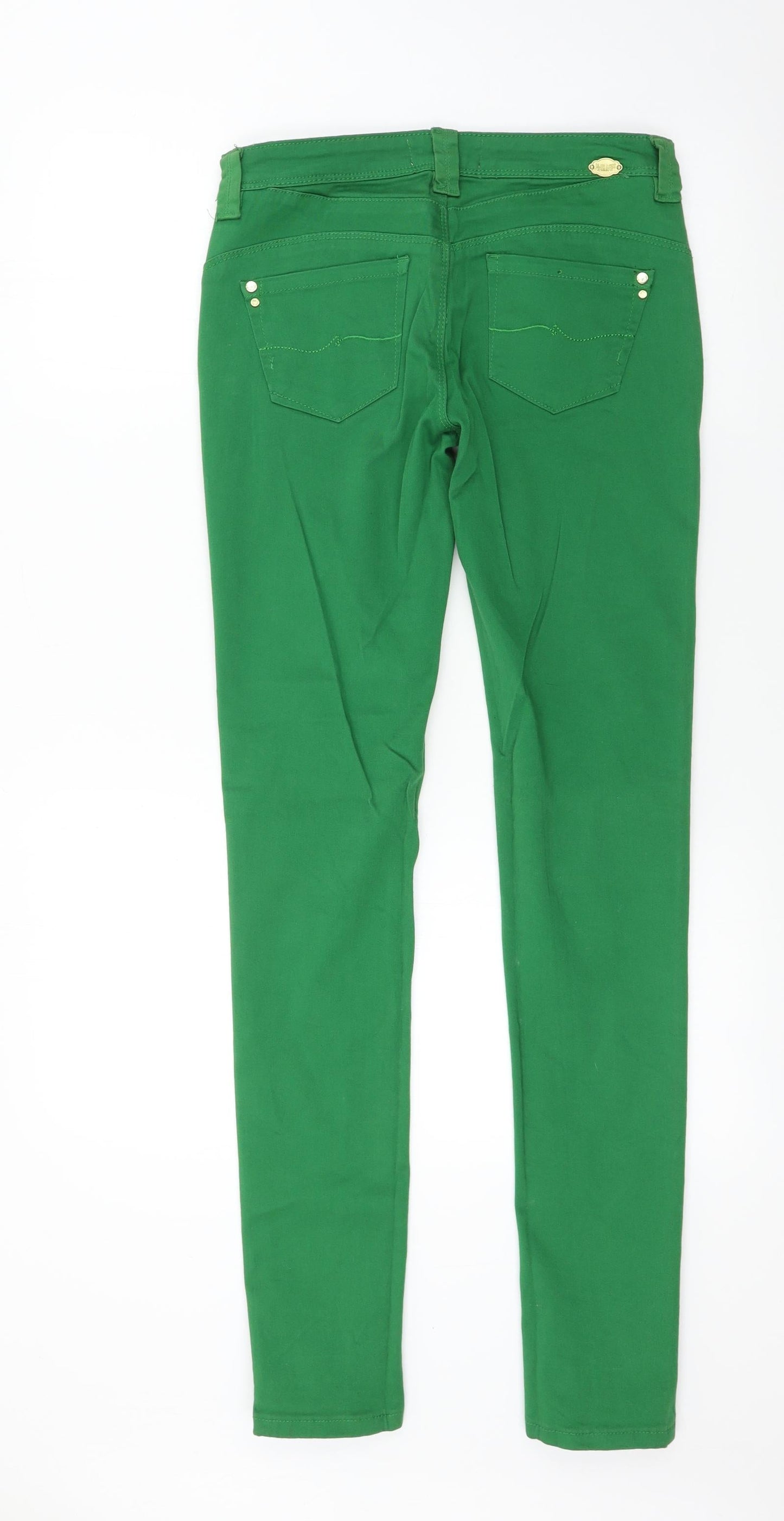 Womens UK Size 36 in Blue Rags Regular Fit Skinny Green Jeans