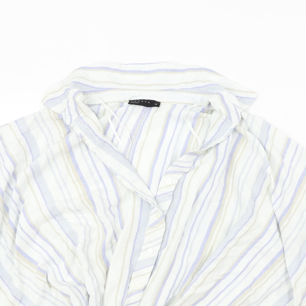 Womens UK Size 18 Matalan White Basic Blouse