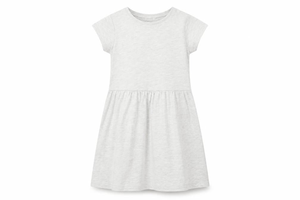 Front view of H&M girls’ grey a-line, size 6-7, years