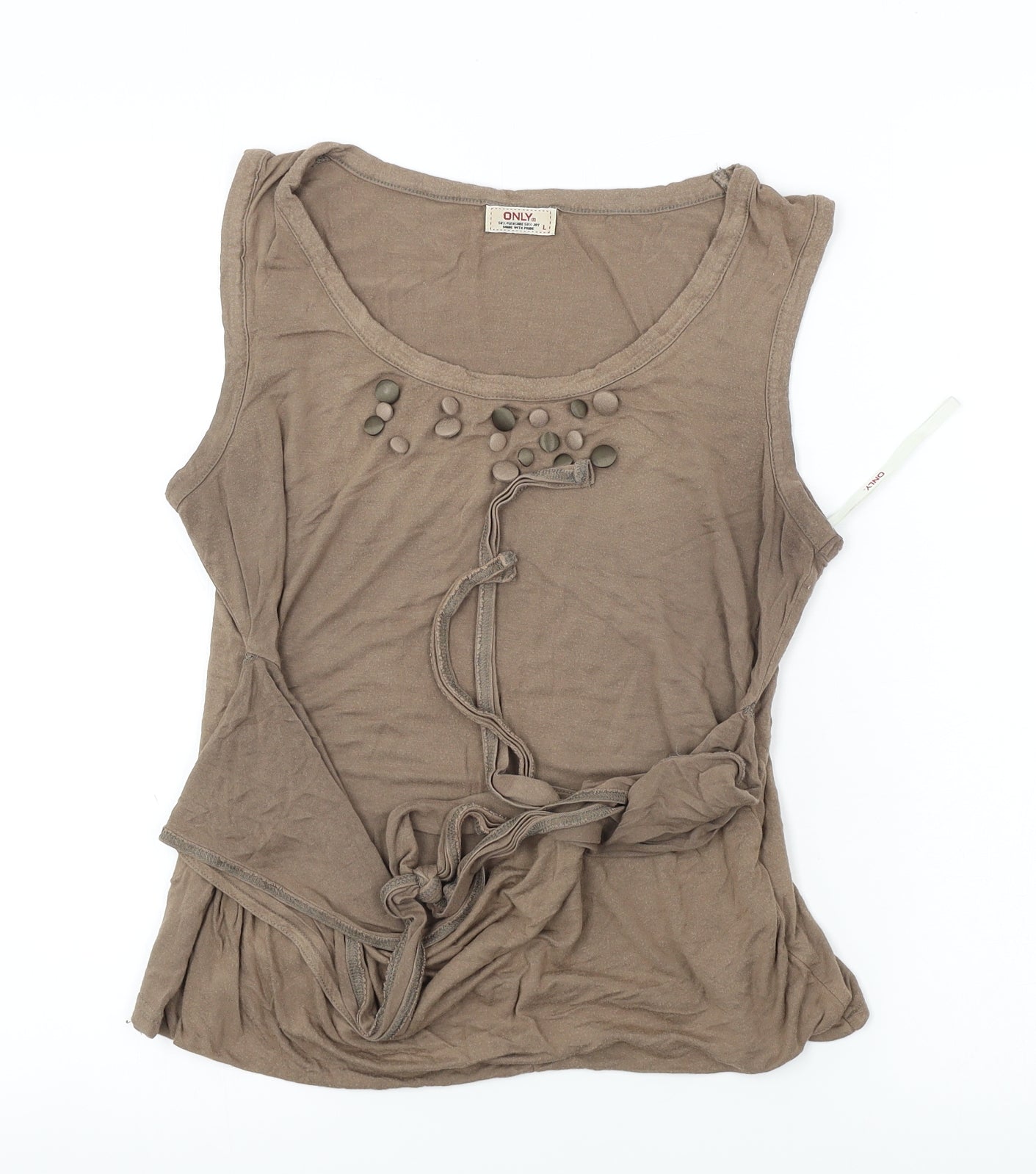only  Womens Brown   Basic Tank Size L