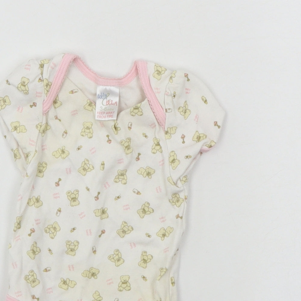 eddie&ella Girls White   Babygrow One-Piece Size 3-6 Months