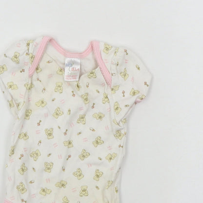 eddie&ella Girls White   Babygrow One-Piece Size 3-6 Months
