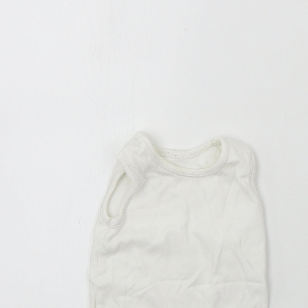 Nutmeg  Baby White   Babygrow One-Piece Size 9-12 Months