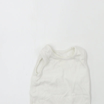Nutmeg  Baby White   Babygrow One-Piece Size 9-12 Months