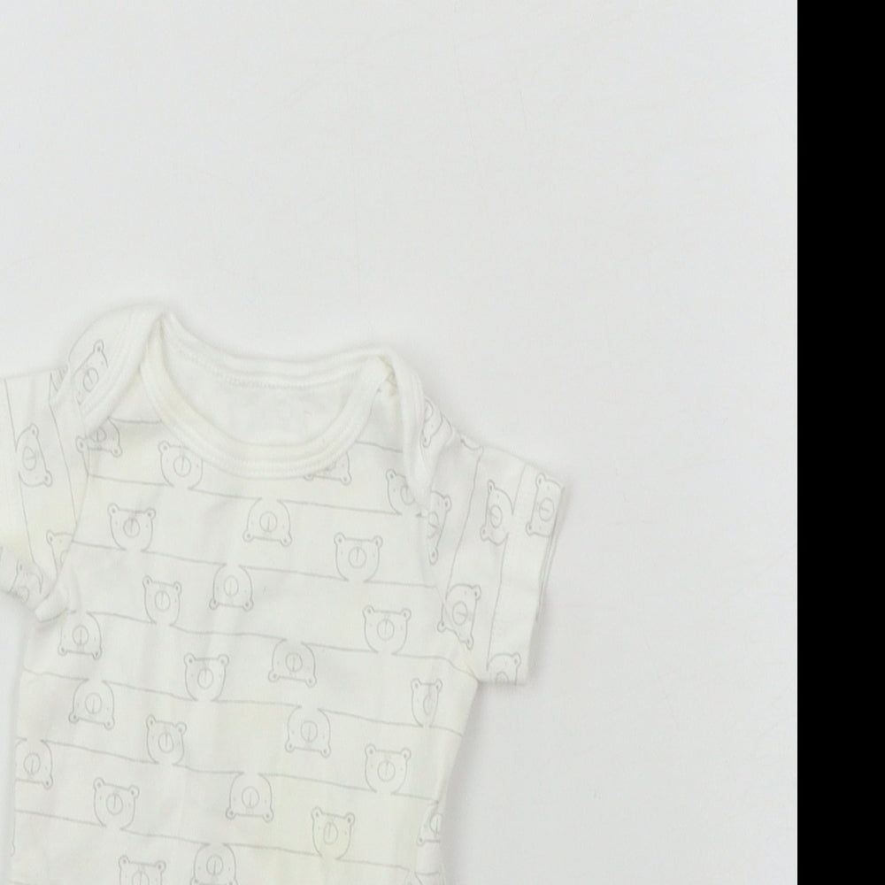 TU Baby White   Babygrow One-Piece Size 0-3 Months