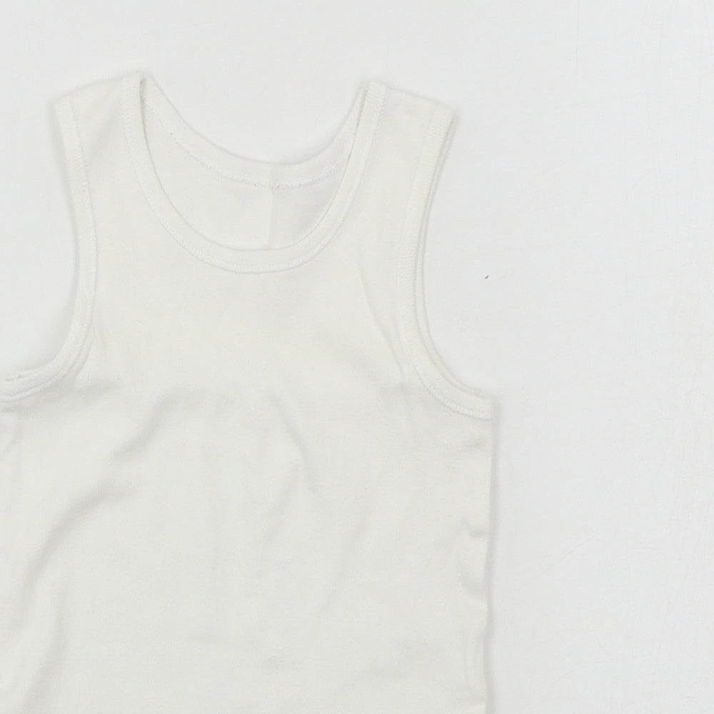 F&F  Boys White   Babygrow One-Piece Size 9-12 Months