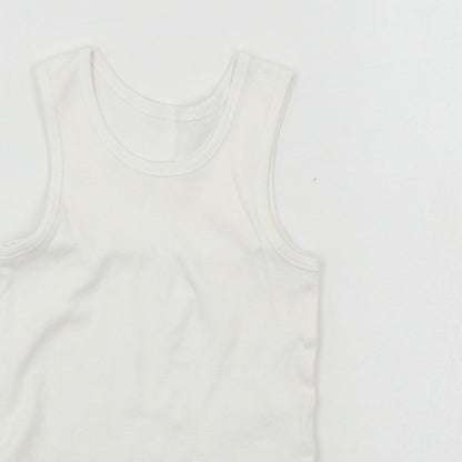 F&F  Boys White   Babygrow One-Piece Size 9-12 Months