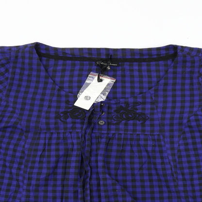 Womens UK Size 12 Fashion Union Blue Basic Blouse