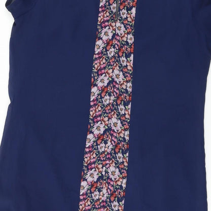 Preworn  Womens Blue Floral  A-Line  Size 12