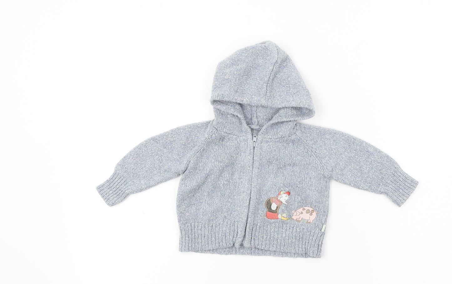 Mothercare Boys Blue   Full Zip Jumper Size 0-3 Months