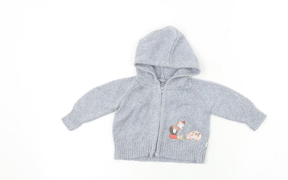 Mothercare Boys Blue   Full Zip Jumper Size 0-3 Months
