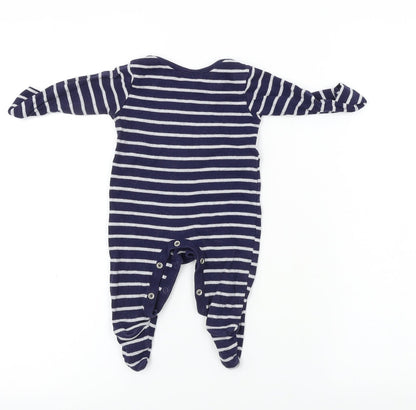 Nutmeg  Boys Blue Striped  Babygrow One-Piece Size 0-3 Months