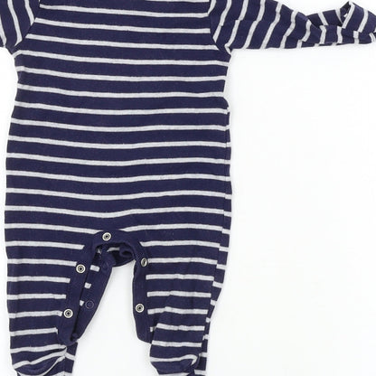 Nutmeg  Boys Blue Striped  Babygrow One-Piece Size 0-3 Months