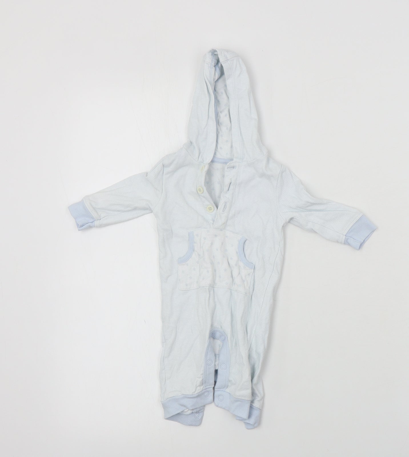 Marks and Spencer  Boys Blue   Babygrow One-Piece Size 0-3 Months