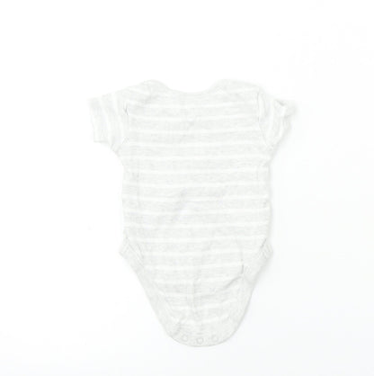Nutmeg  Boys Grey Striped  Babygrow One-Piece Size 0-3 Months