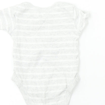 Nutmeg  Boys Grey Striped  Babygrow One-Piece Size 0-3 Months