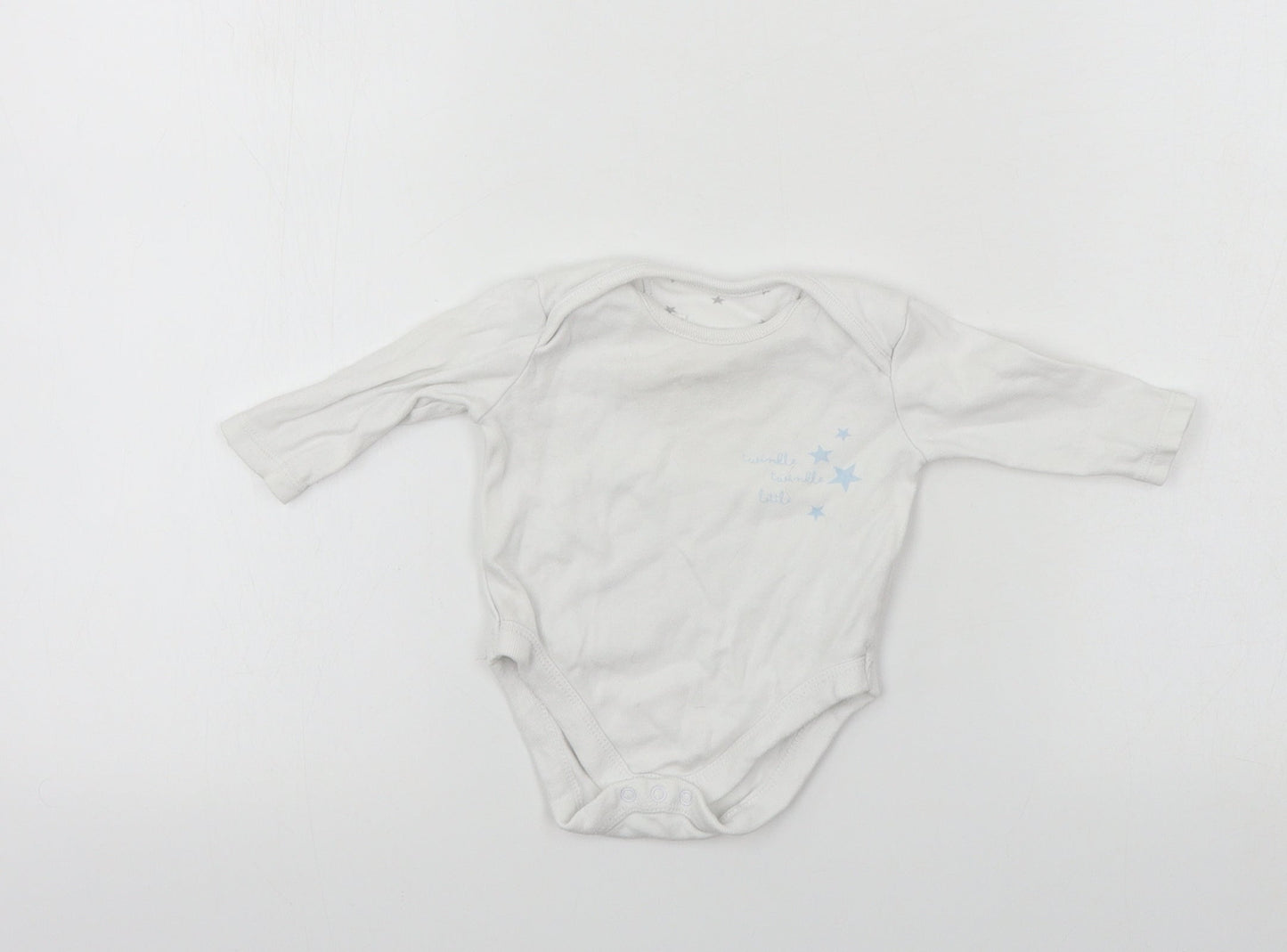 Very Boys White   Babygrow One-Piece Size 0-3 Months
