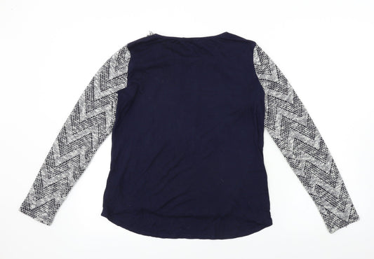 Womens UK Size S Oasis Blue Basic T-Shirt