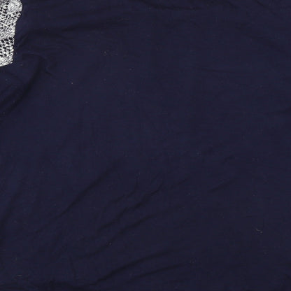 Womens UK Size S Oasis Blue Basic T-Shirt