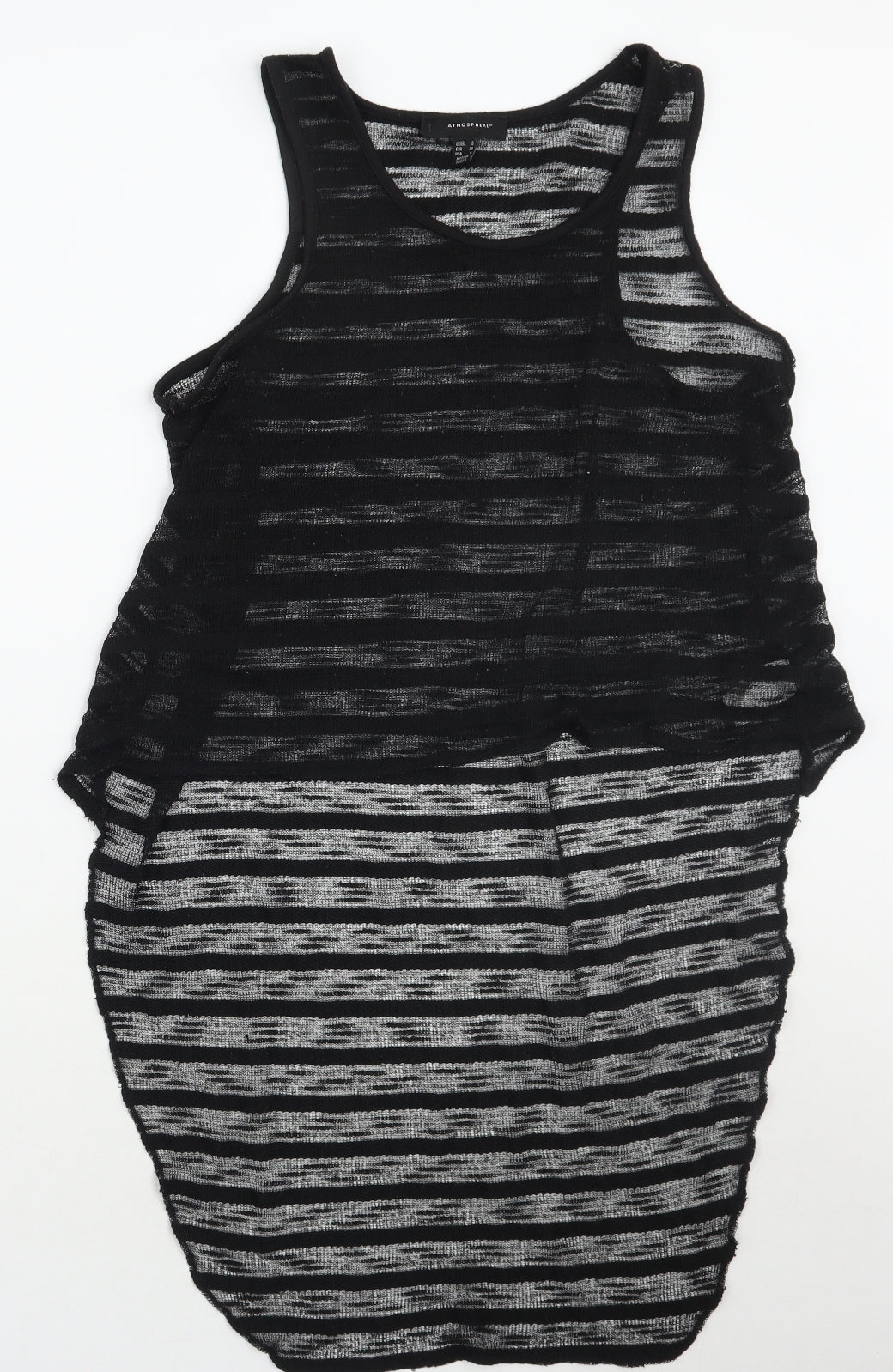 Primark Womens Black Striped  Basic Tank Size 10