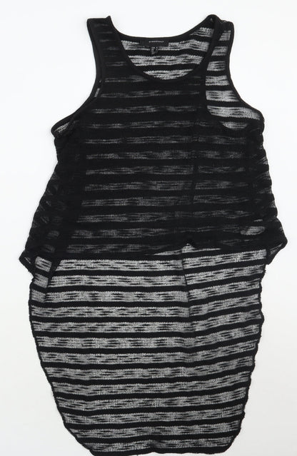 Primark Womens Black Striped  Basic Tank Size 10