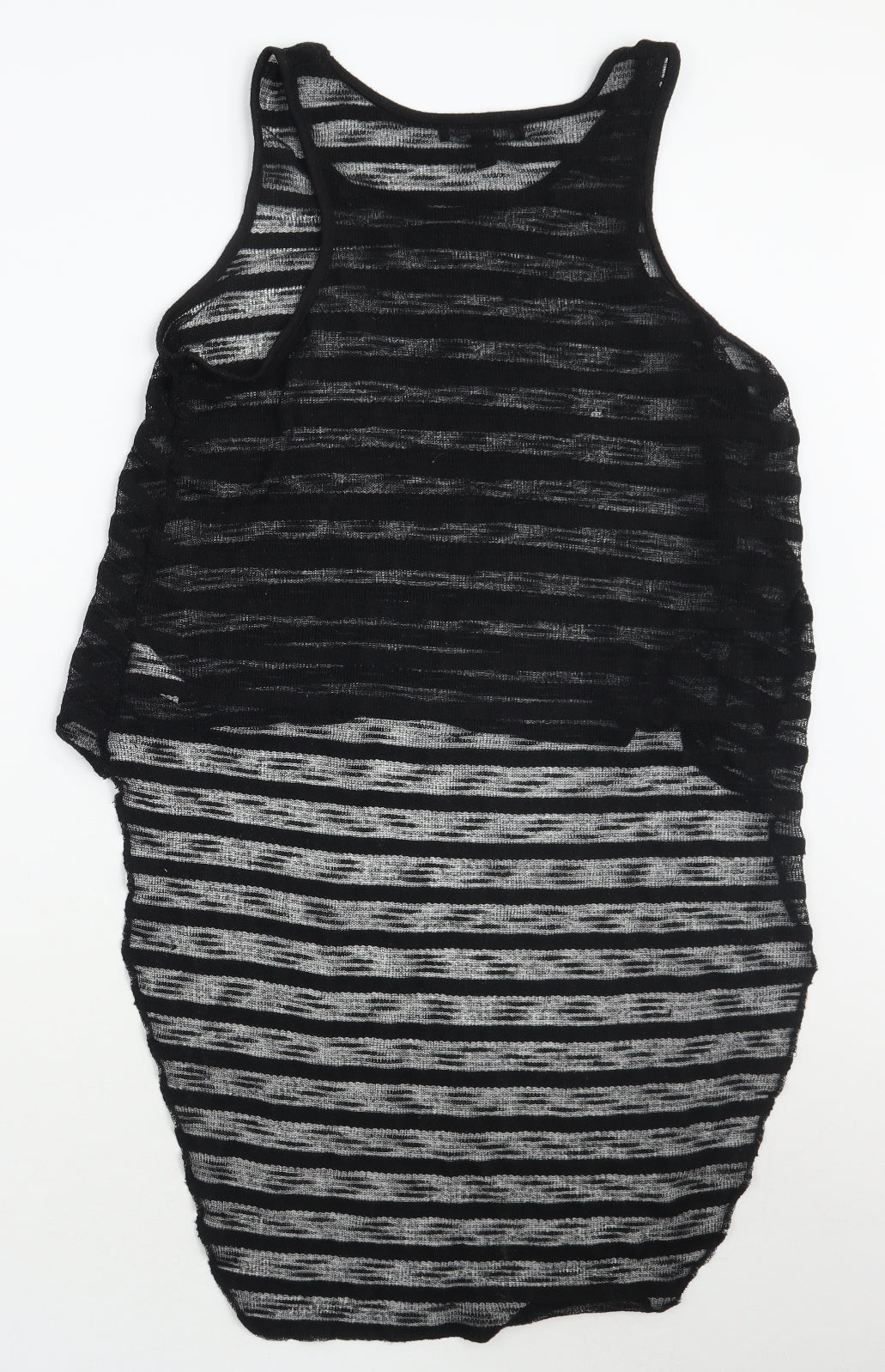 Primark Womens Black Striped  Basic Tank Size 10