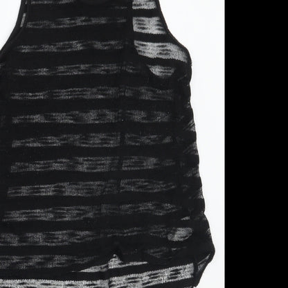 Primark Womens Black Striped  Basic Tank Size 10