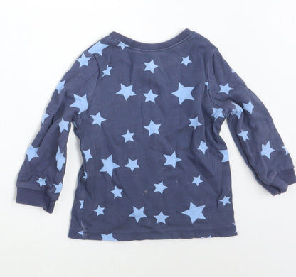 George Baby Blue Geometric  Basic T-Shirt Size 6-9 Months